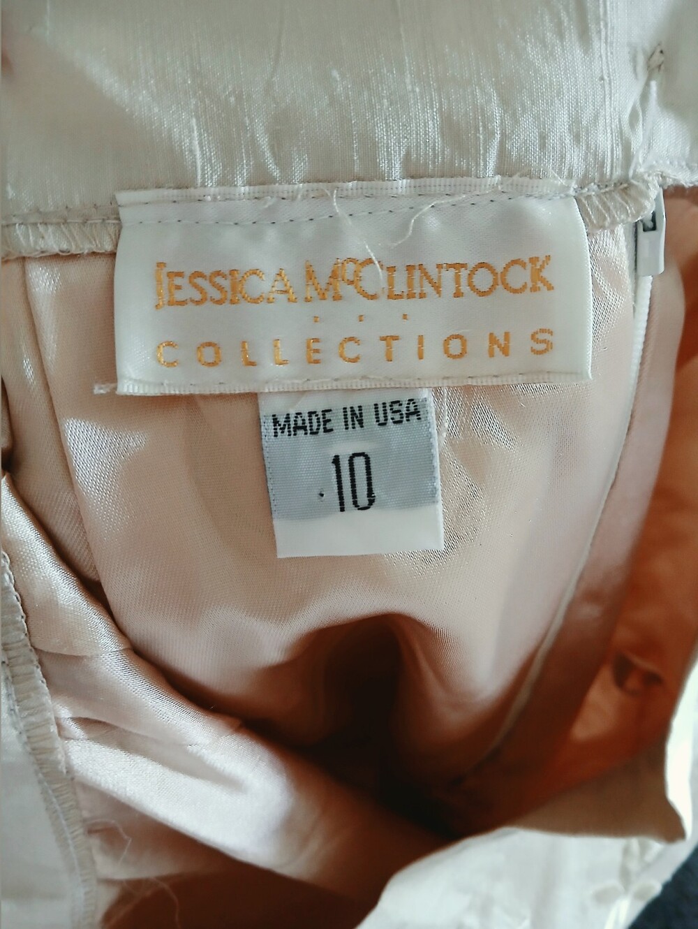 Vintage JESSICA MCCLINTOCK Long SILK Embroidered Floral Slit SKIRT Womens Size S - Picture 4 of 12